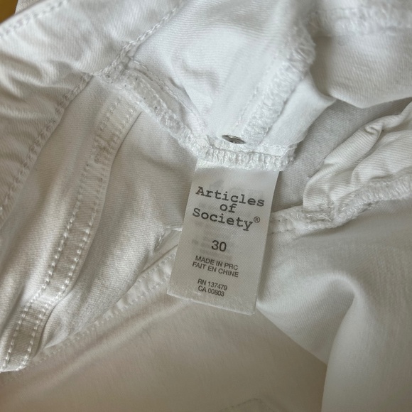 Articles of Society White Stretch Skinny Jeans - Size 30 - Picture 3 of 8